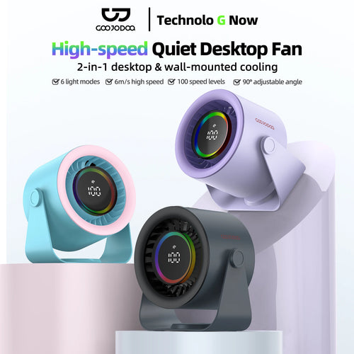 2-in-1 Desktop & Wall-Mounted Cooling Fan
