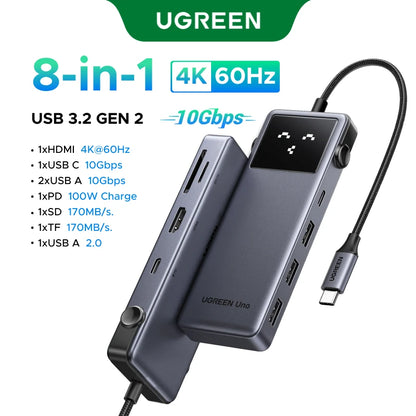 UGREEN Uno USB-C Hub 7-in-1 4K 60Hz 1000Mbps