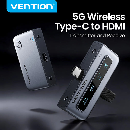 VENTION 5G Wireless USB-C to HDMI Extender 1080P 60Hz 50m
