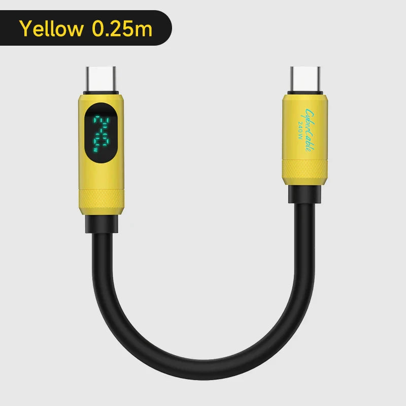 Short USB C Cable with LED Display Hagibis
