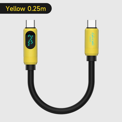 Short USB C Cable with LED Display Hagibis