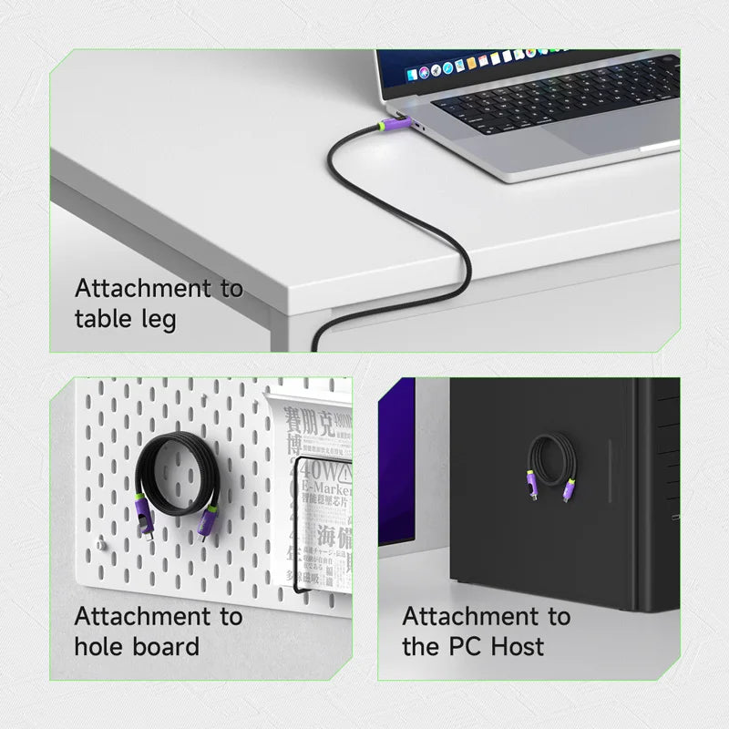 Magnetic USB C to USB C Cable With LED Display Hagibis