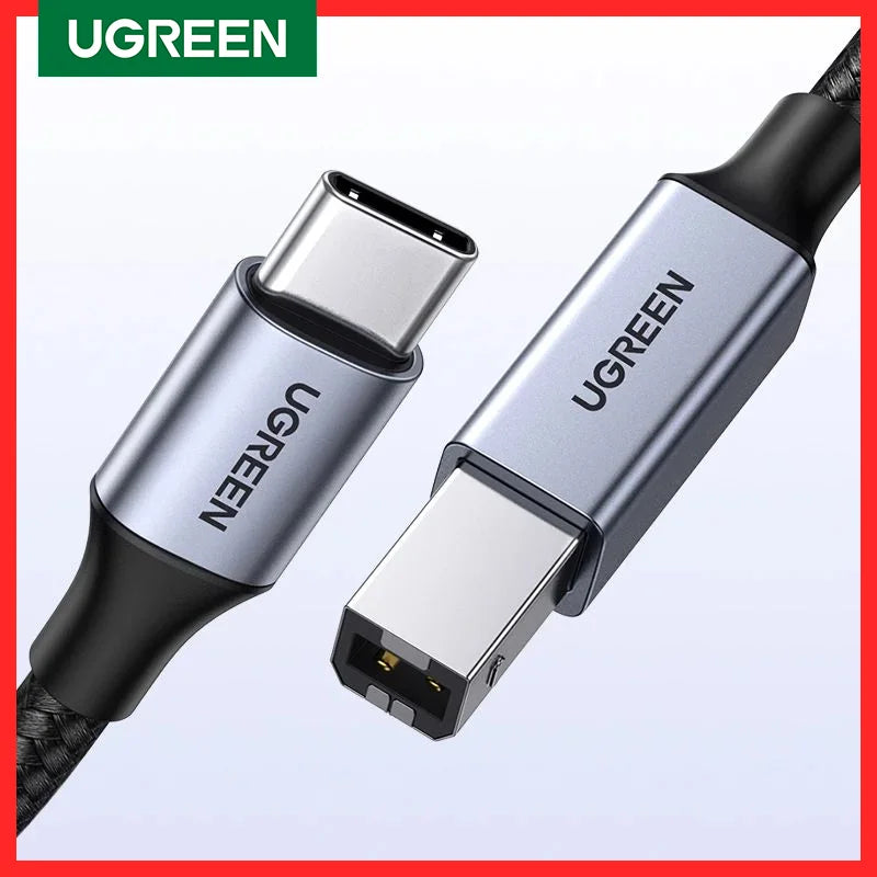 UGREEN USB cable with two connectors on a light gray background