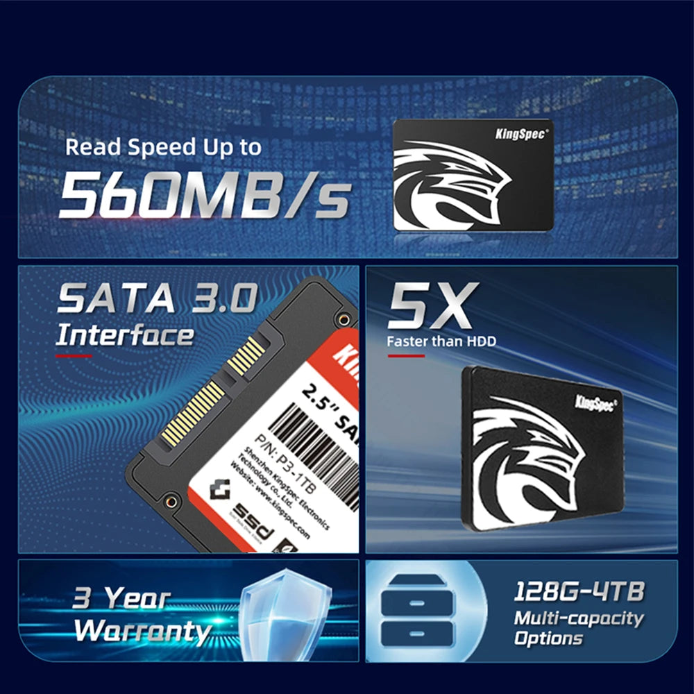 KingSpec SATA III 2.5” Internal SSD