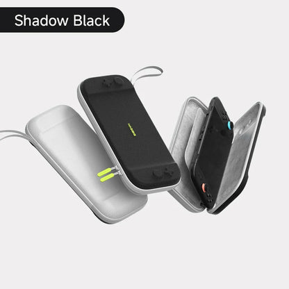 Black phone case with a white background