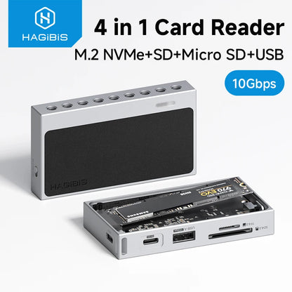 Hagibis 4-in-1 M.2 NVMe SSD Enclosure & Card Reader