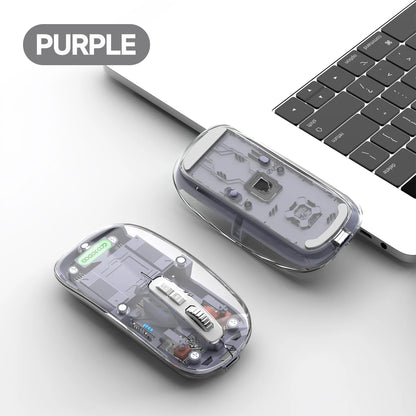 Transparent Bluetooth Wireless Mouse Goojodoq