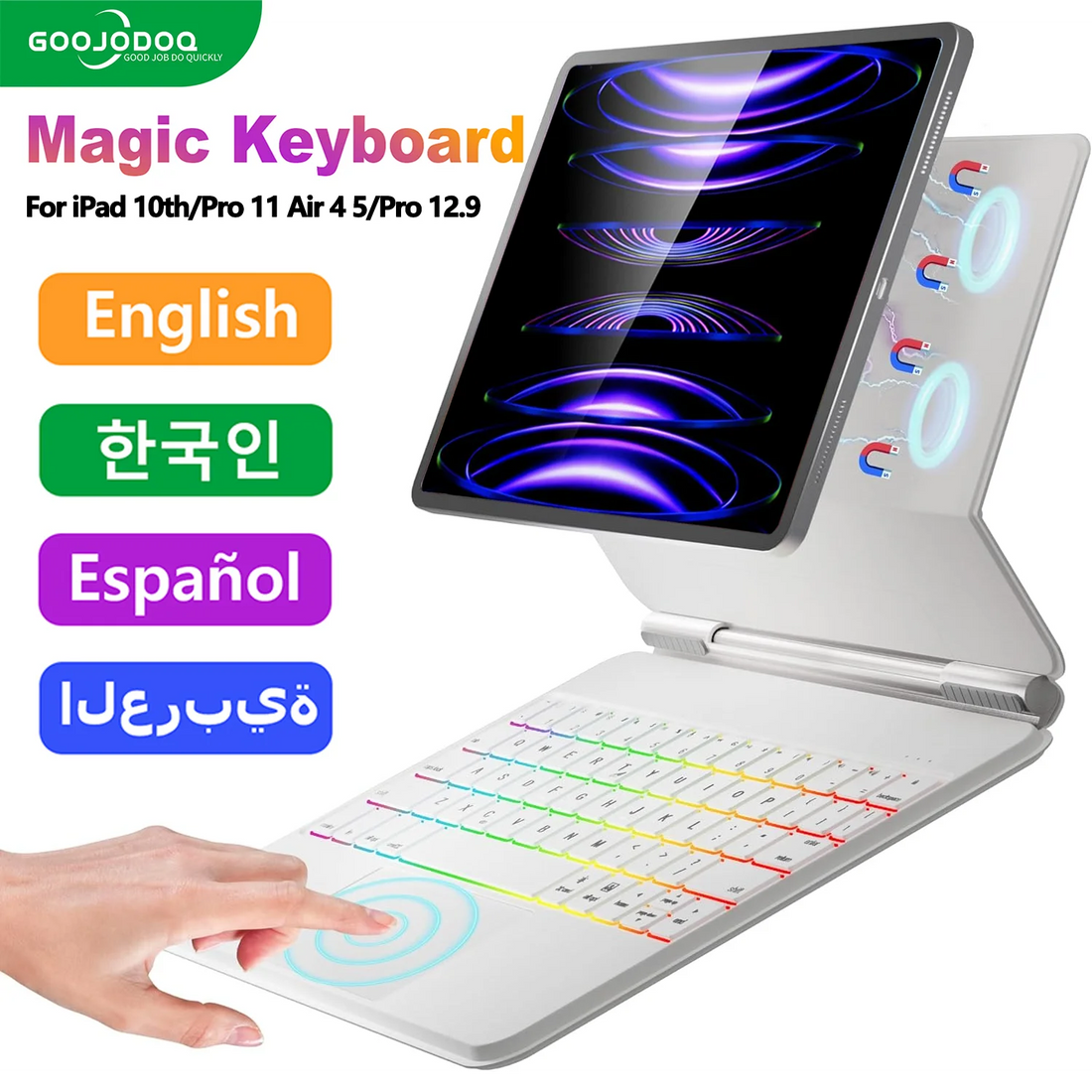 Arabic Magic Keyboard for iPad Goojodoq