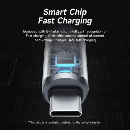 USB C Liquid Silicone Cable 240W with LED Display Hagibis