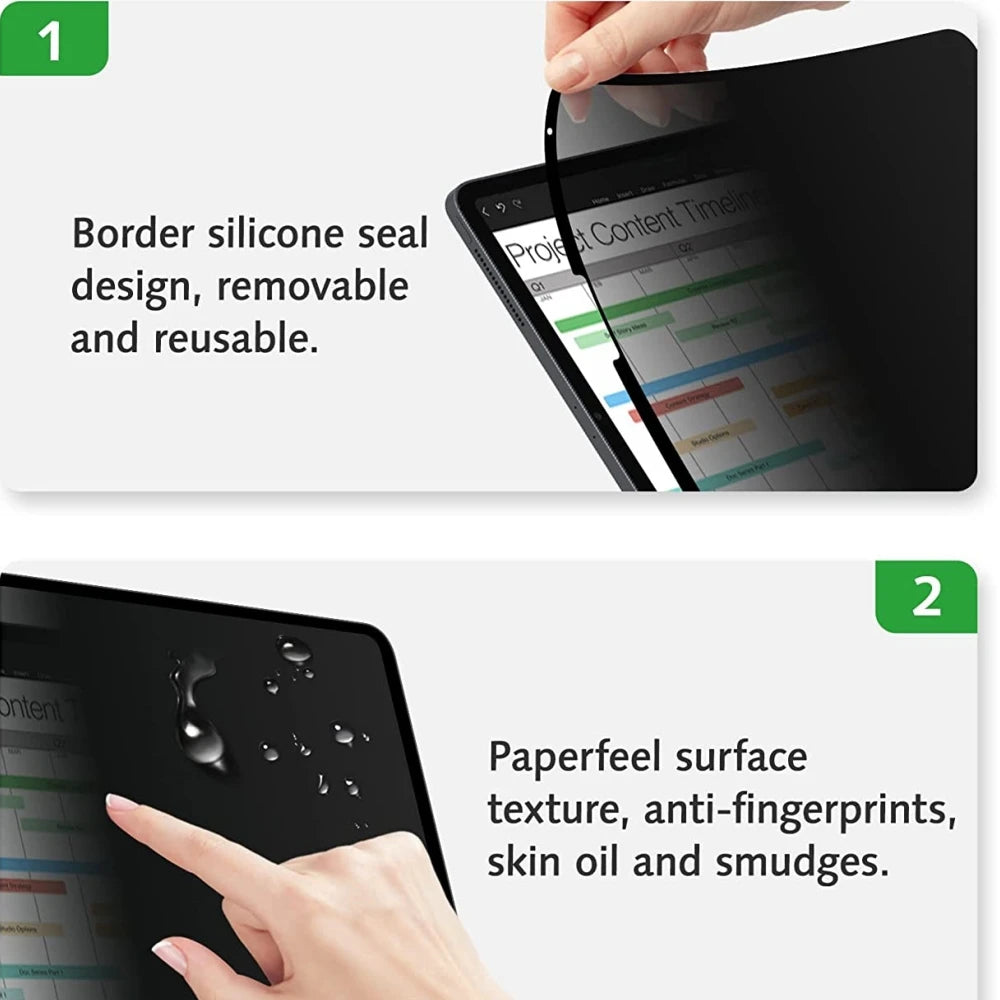 Goojodoq Removable Privacy Screen Protector for iPad