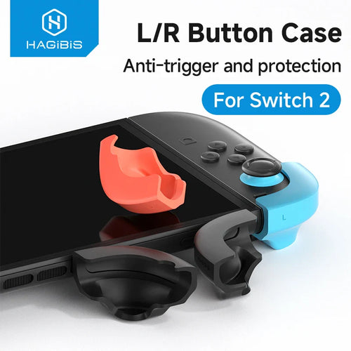 L/R Button Case for Switch 2 with HAGIBIS branding on a white background
