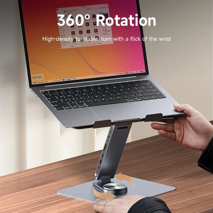 Hagibis Adjustable Aluminum Laptop Stand with USB C Dock