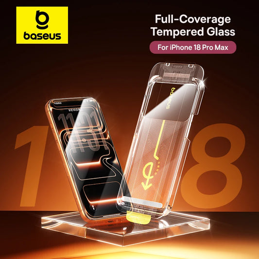 Baseus Full Coverage Tempered Glass for iPhone 17 & 18 Pro Series