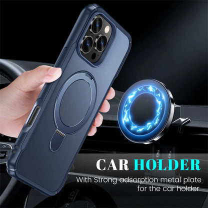 Foldable Stand MagSafe Case for iPhone – Wireless Charging Compatible