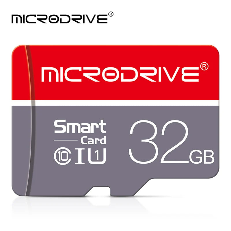 Microdrive 32GB smart card on a white background