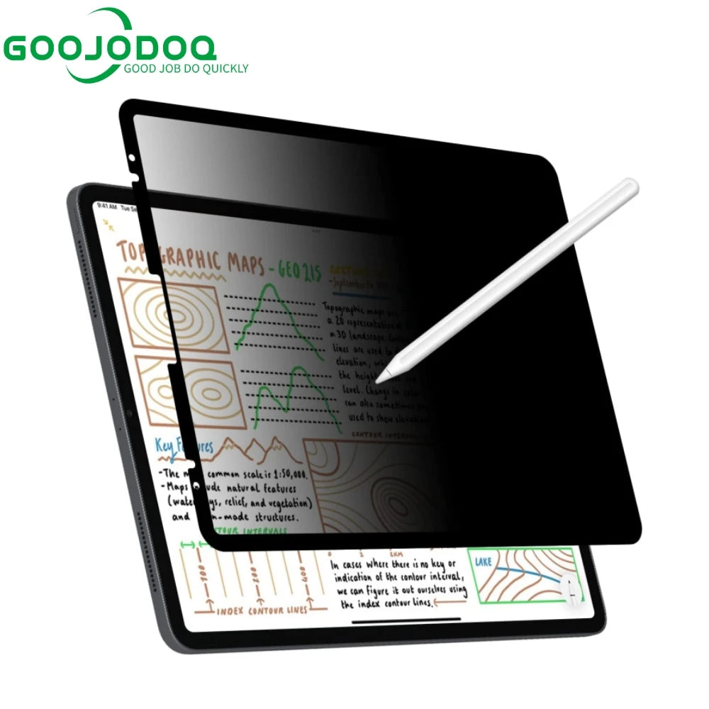 Goojodoq Removable Privacy Screen Protector for iPad