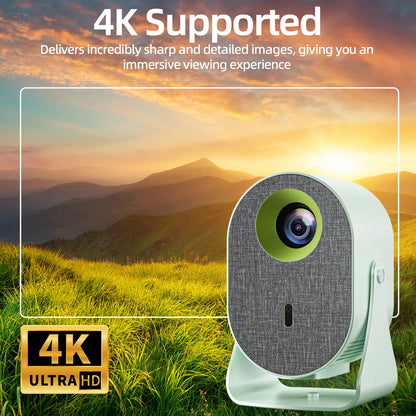 Portable Mini Projector 4K with Bluetooth Speaker