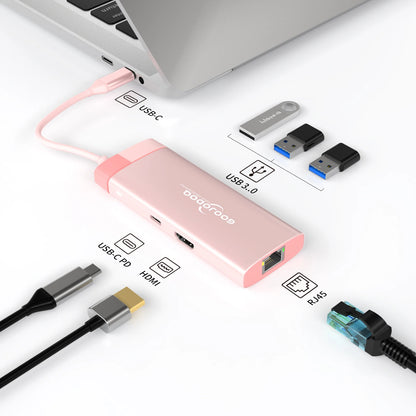 Docking Station USB C HDMI PD 100W Goojodoq