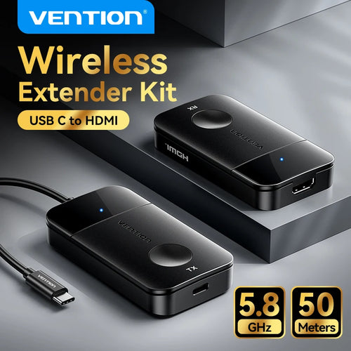 Vention 4K Wireless HDMI Extender Kit USB-C 5.8GHz 50M PD 60W