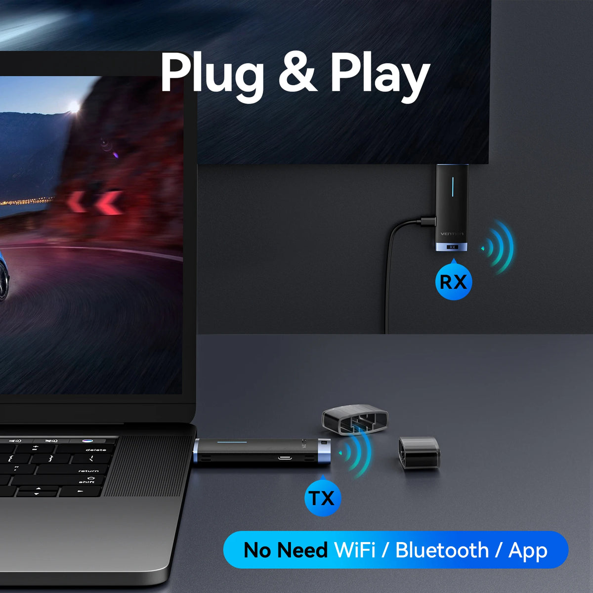 VENTION ADCL0 Wireless HDMI Transmitter & Receiver 50m