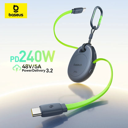 Baseus 240W Retractable USB-C to USB-C Fast Charging Cable