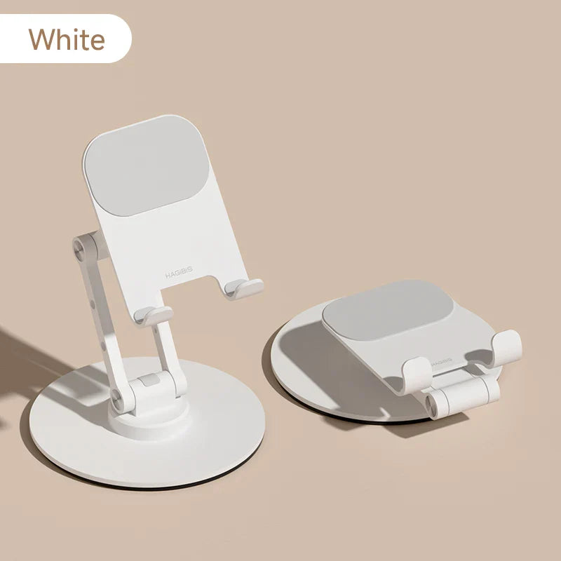 White phone holder on a beige background