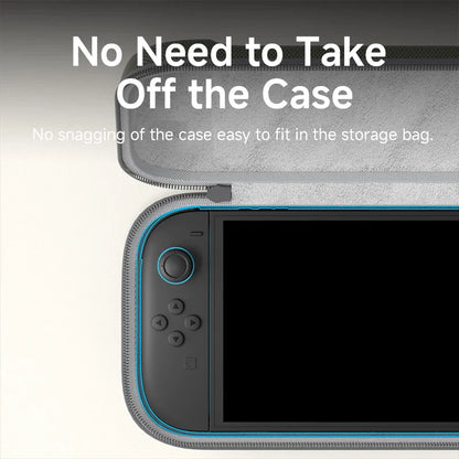 Phone case with text 'No Need to Take Off the Case' on a white background