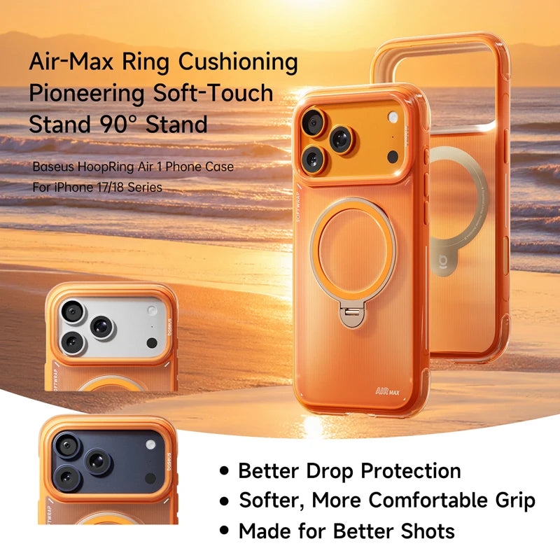 Baseus HoopRing Air 1 Magnetic Stand Case for iPhone 17 & 18