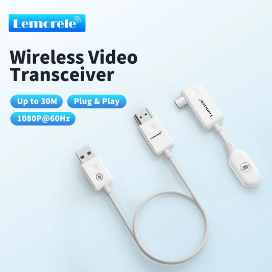 Lemorele P10 Wireless HDMI Transmitter & Receiver Kit 1080P 30m