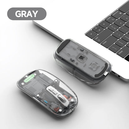 Transparent Bluetooth Wireless Mouse Goojodoq