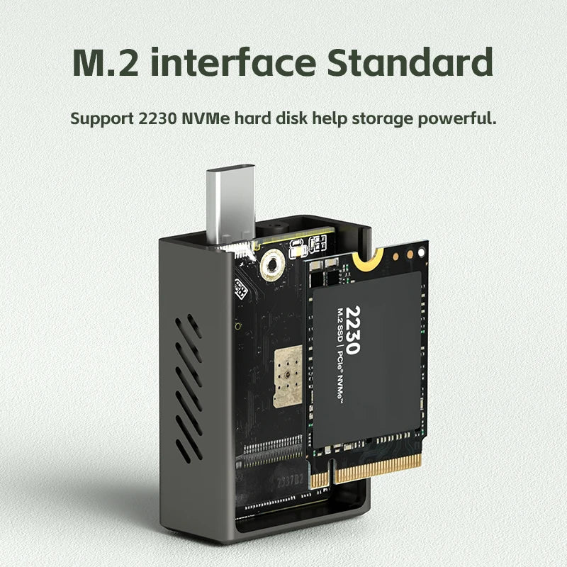 SSD Enclosure 2230 M.2 NVMe  with Cooling Fan Hagibis
