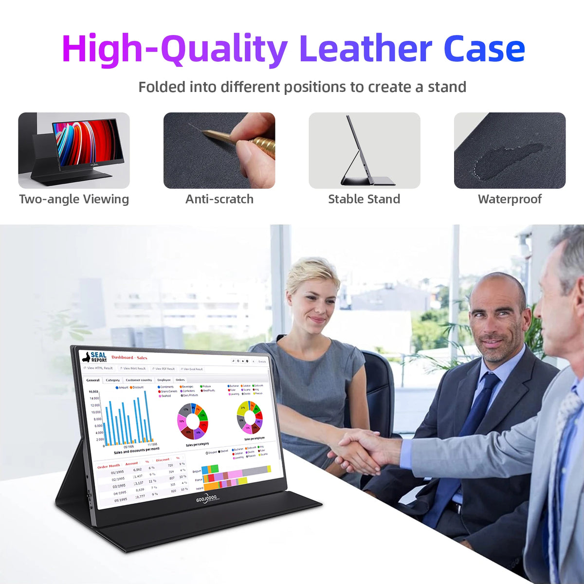 Goojodoq Portable Monitor 15.6" HDR 1920X1080 GJ20