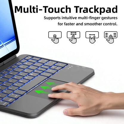 GOOJODOQ Bluetooth Keyboard Case for iPad Mini 7 A17 Pro