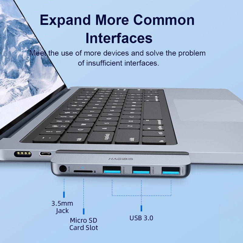 Multifunctional USB C Hub for Macbook Pro HAGIBIS