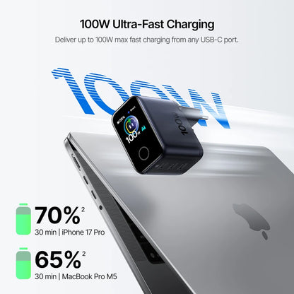 Baseus PicoGo Pro AH22 100W USB-C Charger with Smart Display