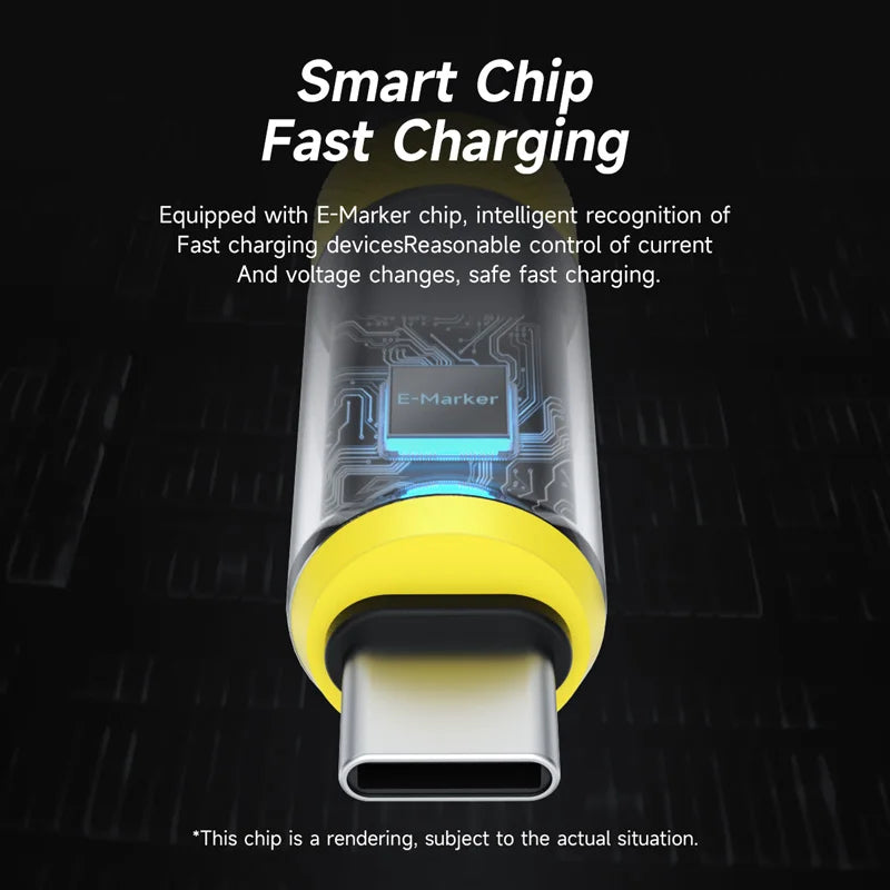 Short USB C Cable with LED Display Hagibis