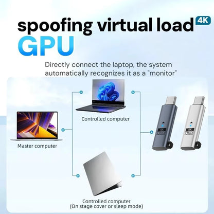USB-C Dummy Plug 4K 60Hz Virtual Display Adapter