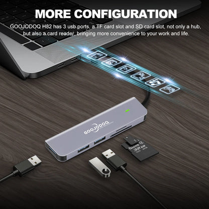 Hub 2 in 1 USB-C & USB-A Super Speed 5Gbps Goojodoq