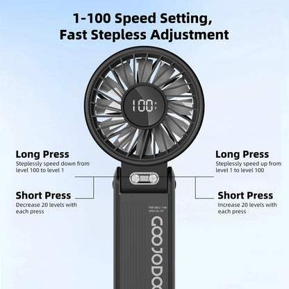 Portable Fan Adjustable 100 Speed Levels