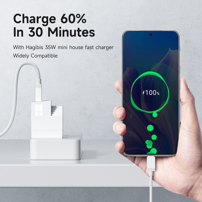 60W Fast Charging Cable Data USB C  HAGIBIS