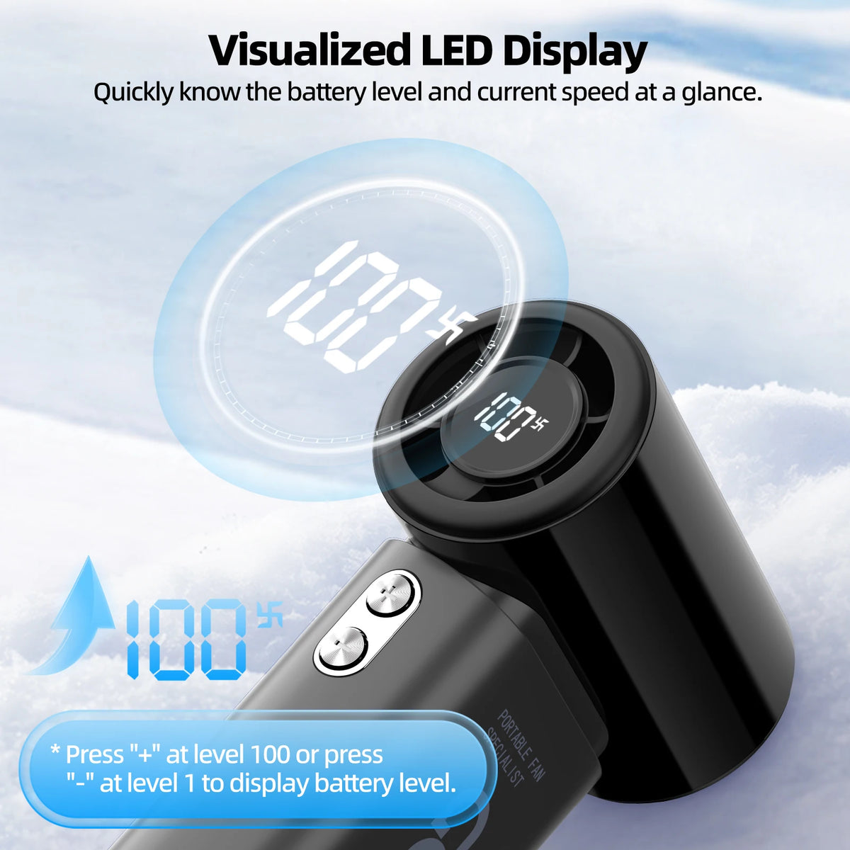 Goojodoq Pocket Fan High-speed 4000mAh with Lanyard