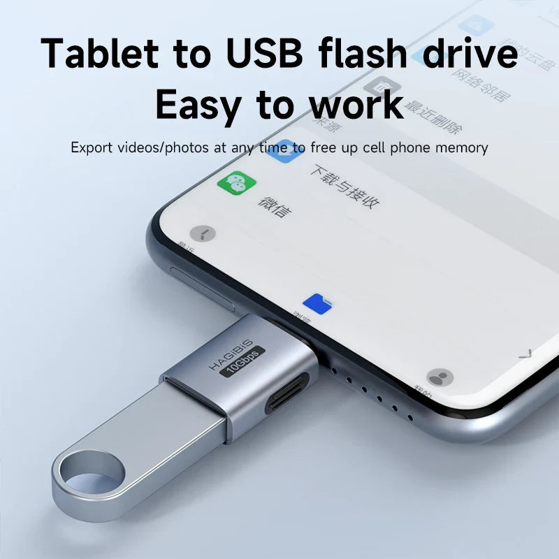 Hagibis USB to Type C OTG Adapter 10Gbps