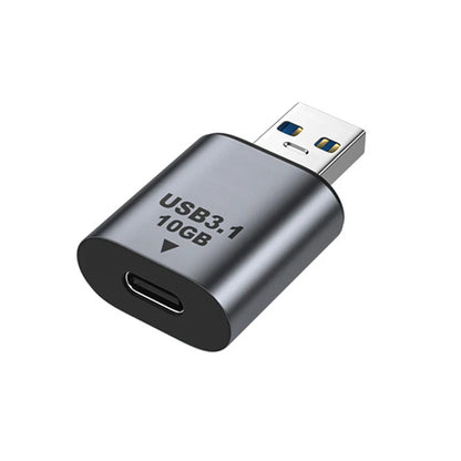 USB adapter with USB 3.1 and USB-C connectors on a white background