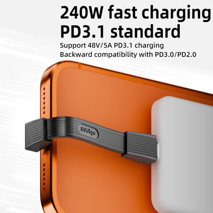 USB4 Right Angle USB-C Short Cable 240W 80Gbps 8K 60Hz