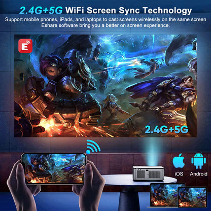 Projector 15500Lux  4K Bluetooth 5.1