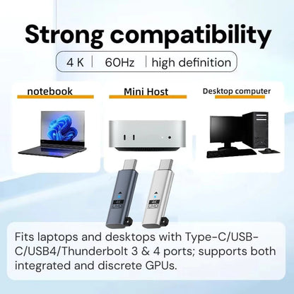 USB-C Dummy Plug 4K 60Hz Virtual Display Adapter