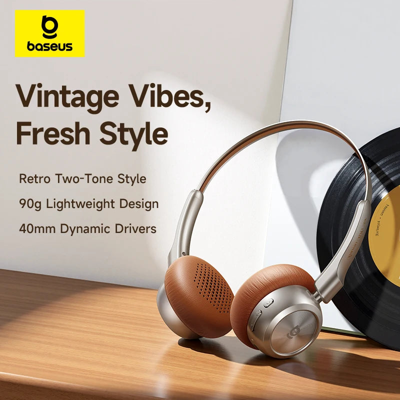 Baseus BH1 Air Bluetooth Headphones with ENC & 80H Battery