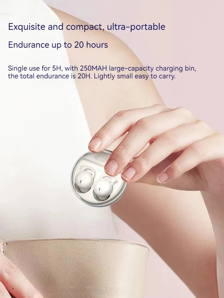Small electronic device held by a hand with text about endurance and capacity.