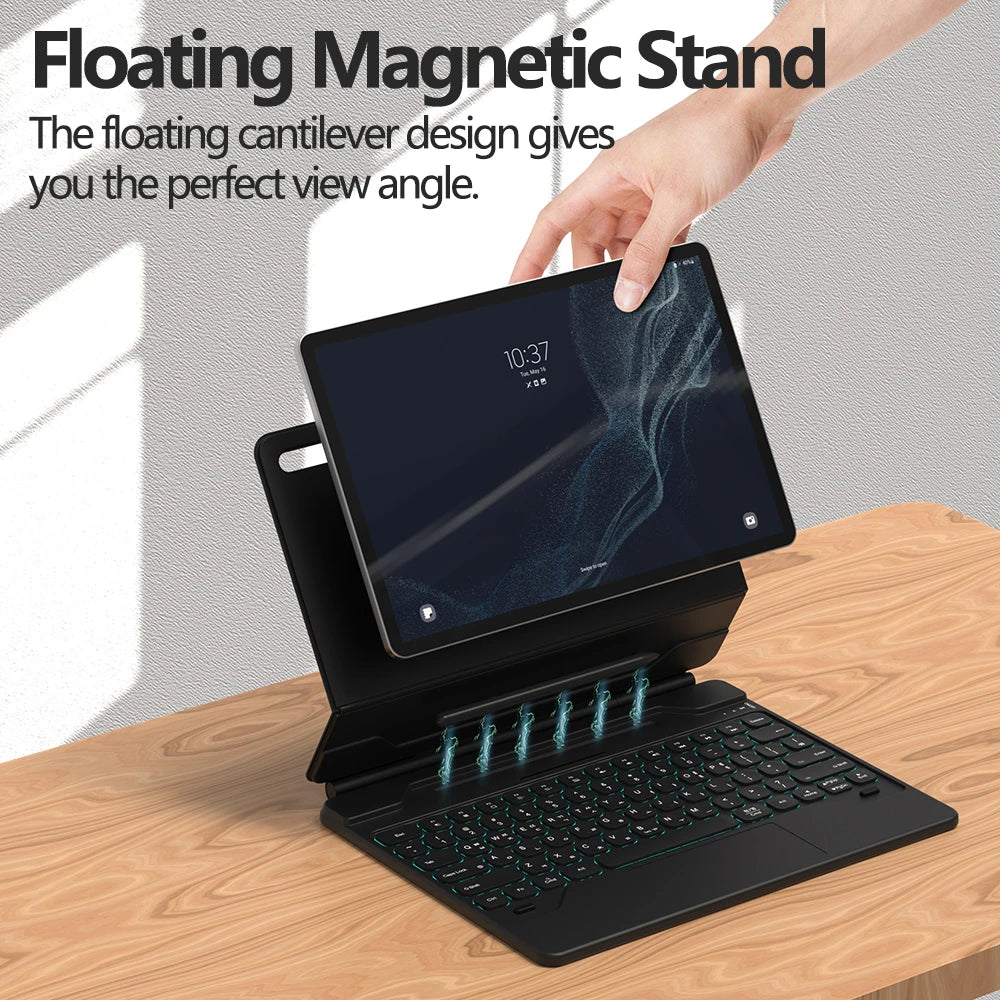 Goojodoq Magic Keyboard Case for Samsung Galaxy 12.4 inch