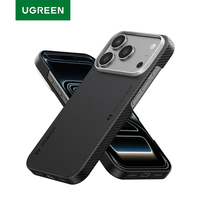 Phone cases with UGREEN branding on a white background